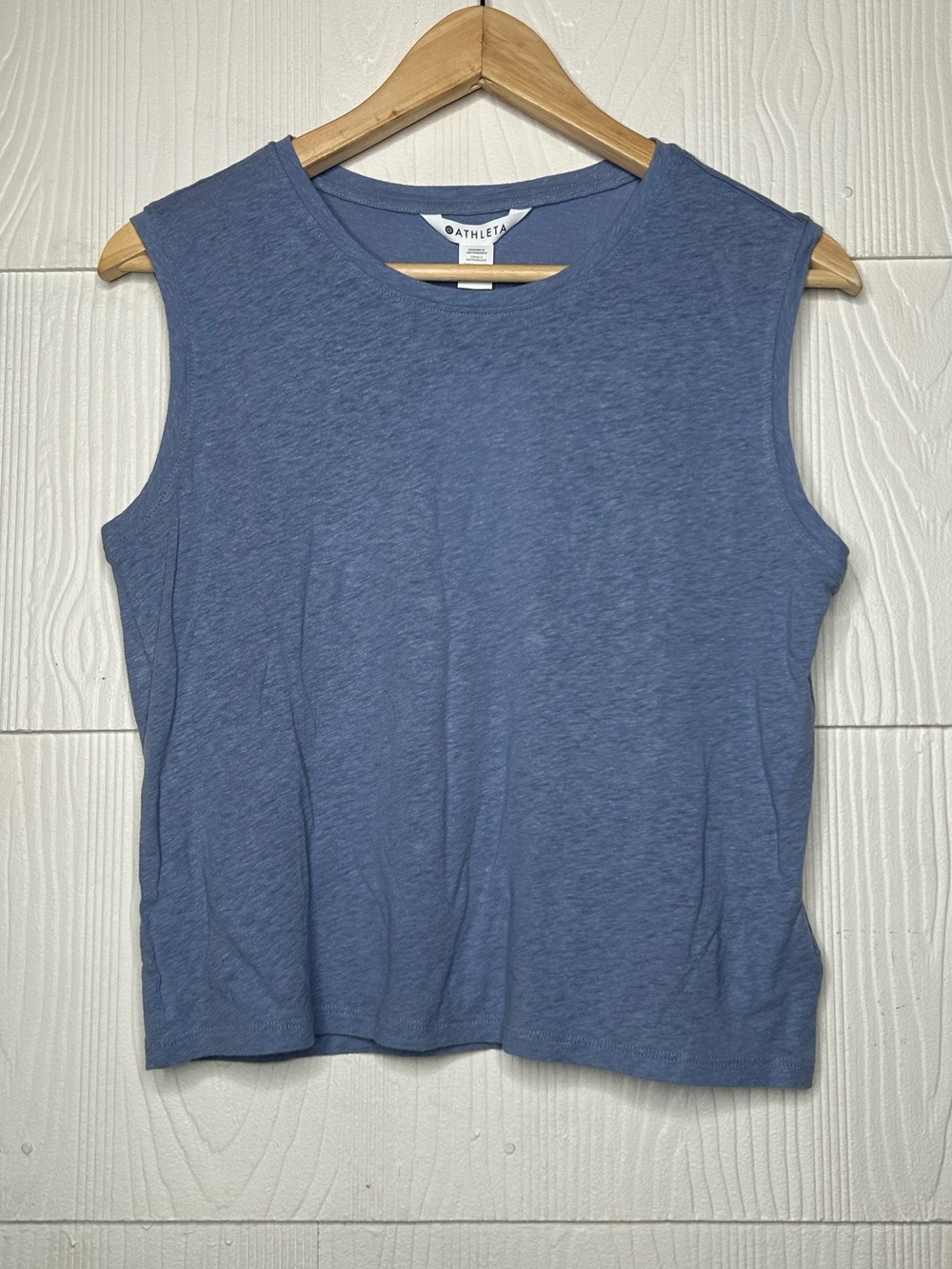 Athleta Heathered Slate Muscle Tee - Blue